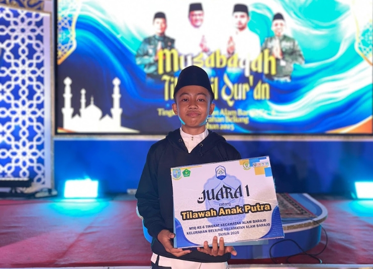 Tilawah Juara 1, Muhammad Faaza Alhalim Berprestasi di MTQ ke-6