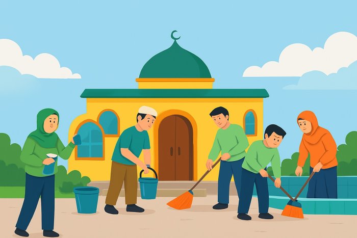 Masjid Bersih, Ibadah Khusyuk: MTsN 2 Kota Jambi Dukung Gerakan BBM