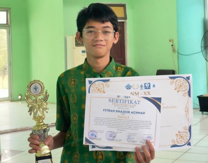 Ketelitian Berbuah Prestasi, Fitrah Khaidir Achmad Sabet Juara 2 Nuansa MTK