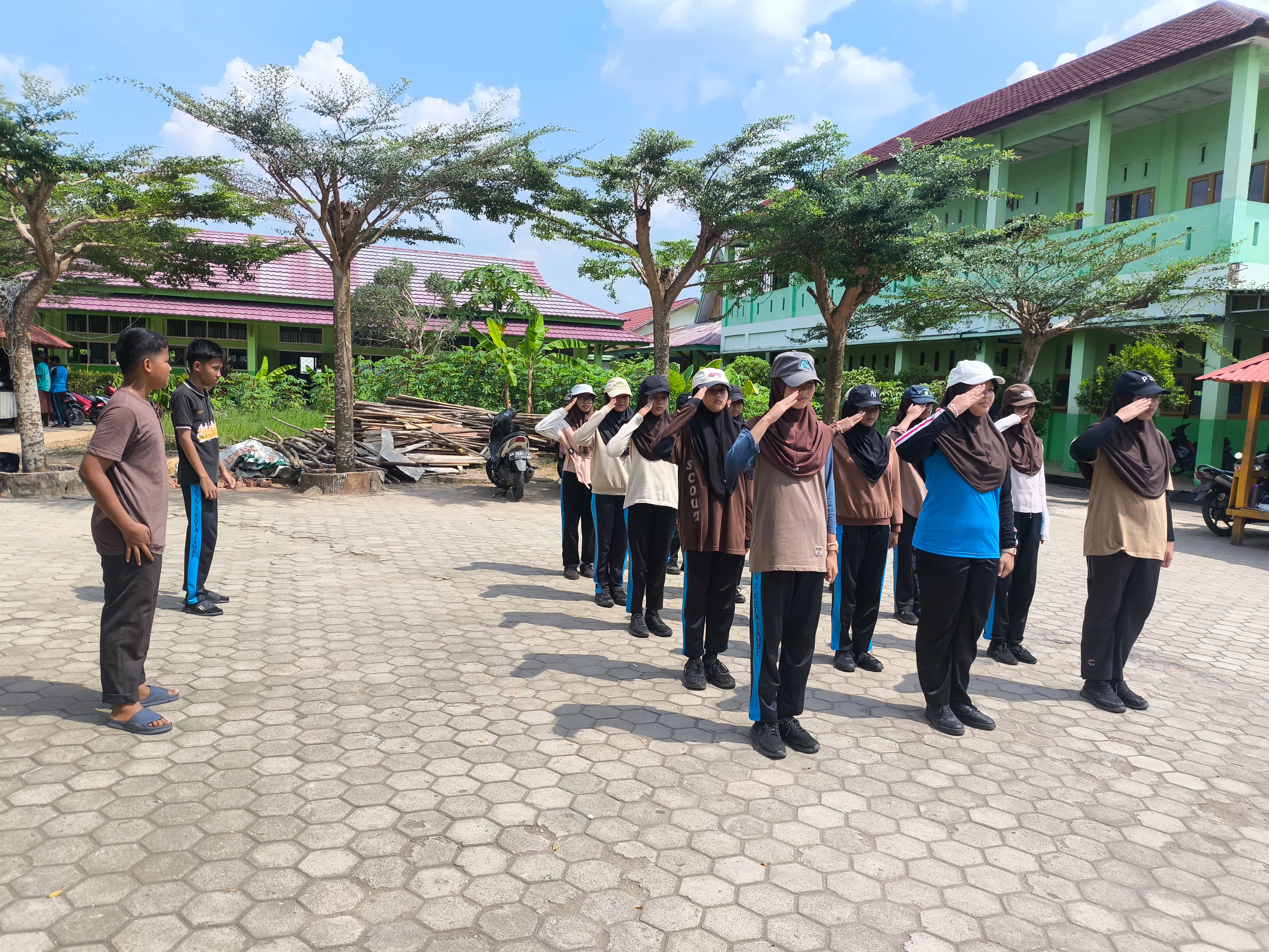 Pramuka MTsN 2 Kota Jambi Fokus Latihan Persiapan Lomba di Kwarcab Kota Jambi