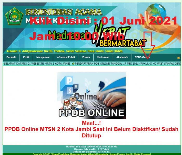 KELULUSAN FINAL PPDB TP 2021/2022 DI MTSN 2 KOTA JAMBI KELULUSAN FINAL PPDB TP 2021/2022 DI MTSN 2 KOTA JAMBI