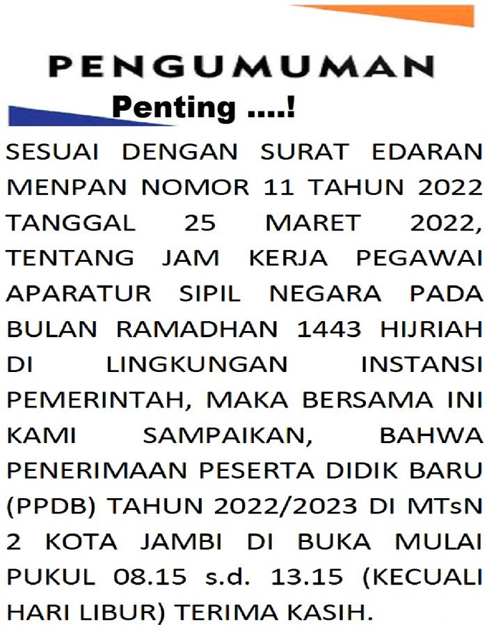 BERITA PENGUMUMAN PPDB TERBARU