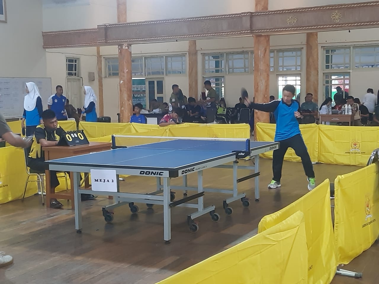 Siswa MTsN 2 Kota Jambi Ikuti Kejuaraan Tenis Meja Piala Danrem dalam Rangka HUT RI ke-80