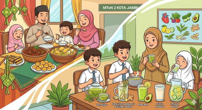 MTsN 2 Kota Jambi Edukasi Minuman Alami Penurun Kolesterol