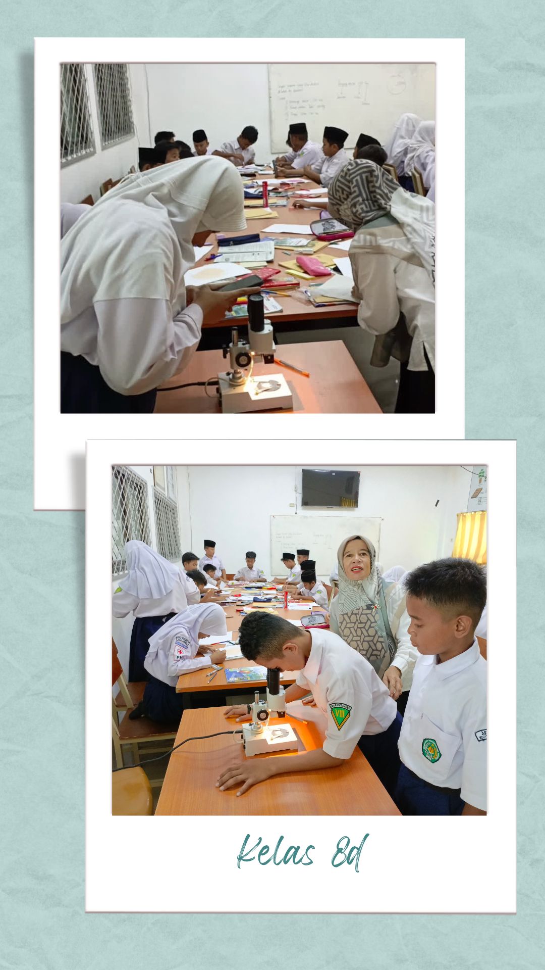 Mengenal dan Menggunakan  Mikroskop (Pembelajaran IPA Kelas 8d) Siswa MTsN 2 Kota Jambi