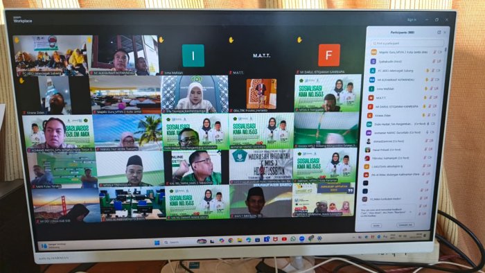 Majelis Guru MTsN 2 Kota Jambi Ikuti Zoom Meeting Sosialisasi KMA RI Nomor 1503 Tahun 2025