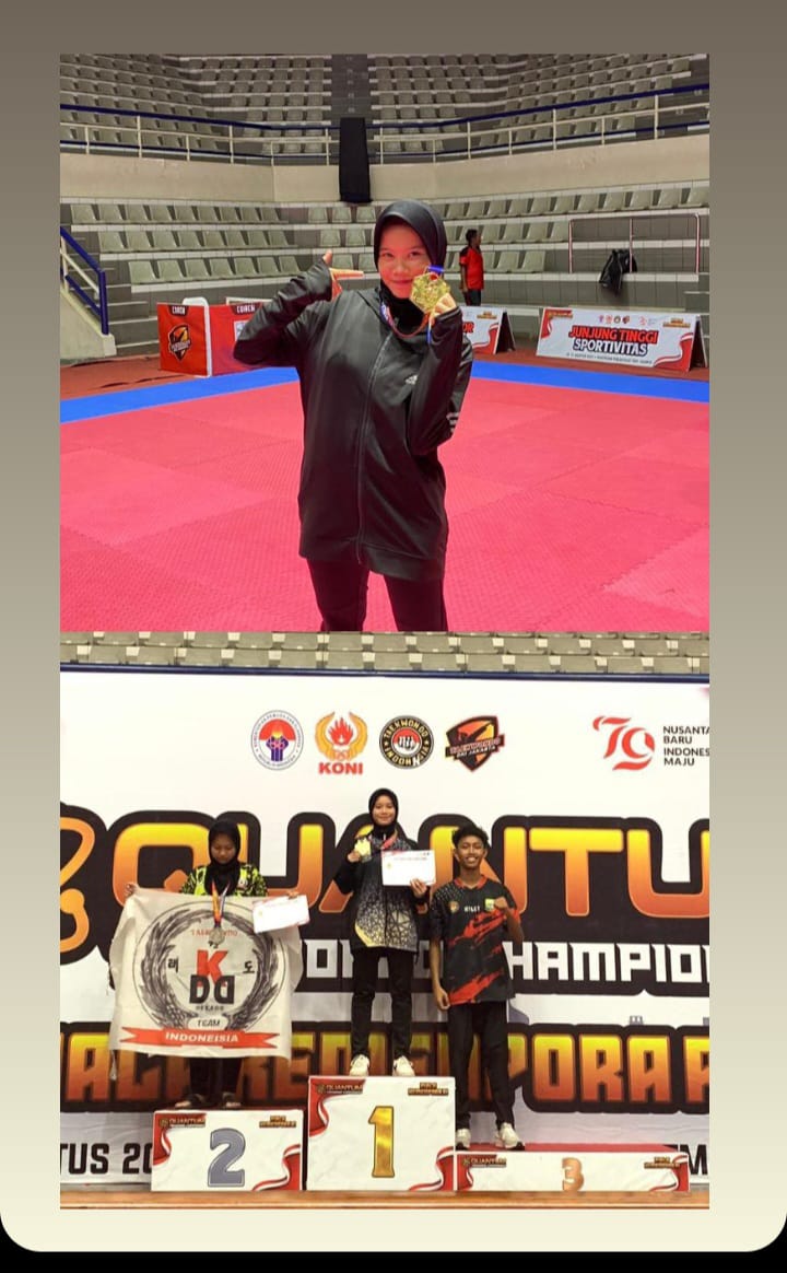 Raih Medali Emas Kejuaraan Quantum Taekwondo Championship Piala Kemenpora RI 2024 Raih Medali Emas Kejuaraan Quantum Taekwondo Championship Piala Kemenpora RI 2024