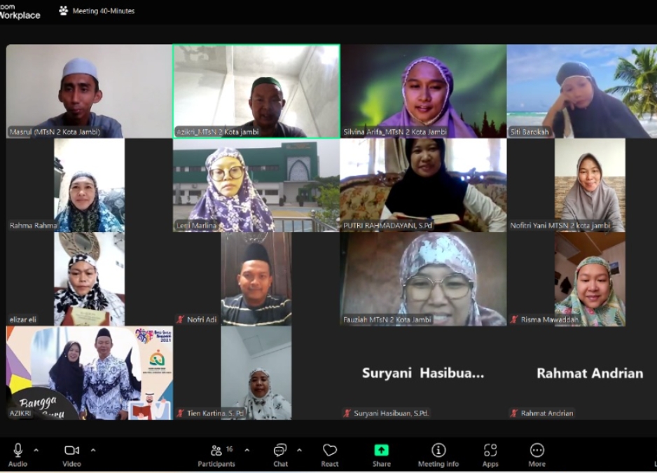 Menyemai Cahaya Al-Qurâ€™an, MTsN 2 Kota Jambi Ikut Khataman Nasional