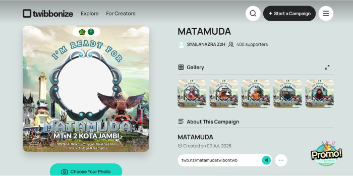 Sambut MATAMUDA 2026, OSIM MTsN 2 Kota Jambi Luncurkan Twibbon GENTALA