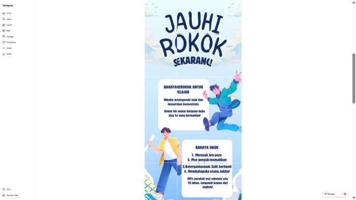 Bahaya Merokok Jadi Tema Edukatif Mading Digital Kelas 7F