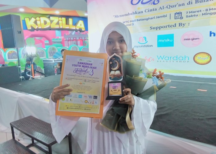 Najwa Raih Juara Pertama Lomba Tahfidz di Kota Jambi