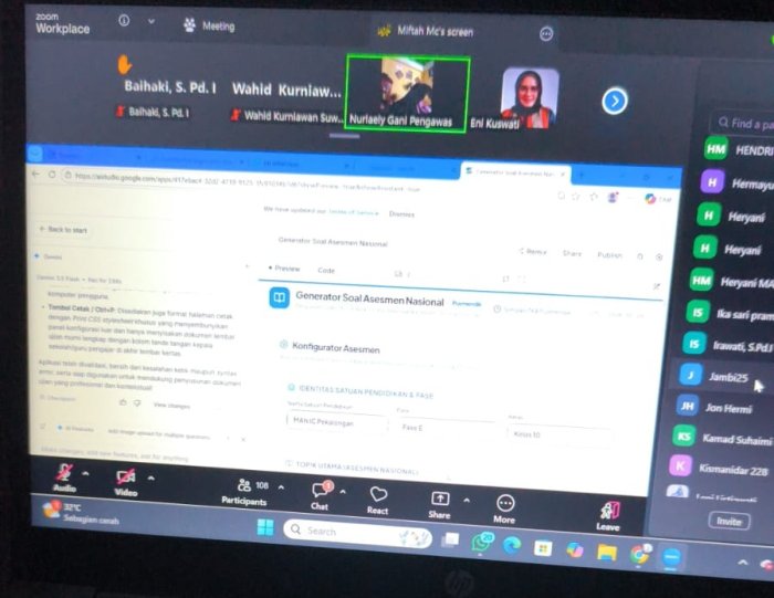 Guru MTsN 2 Kota Jambi Praktikkan Pembuatan Aplikasi Soal TKA Berbasis Google AI Studio Guru MTsN 2 Kota Jambi Praktikkan Pembuatan Aplikasi Soal TKA Berbasis Google AI Studio