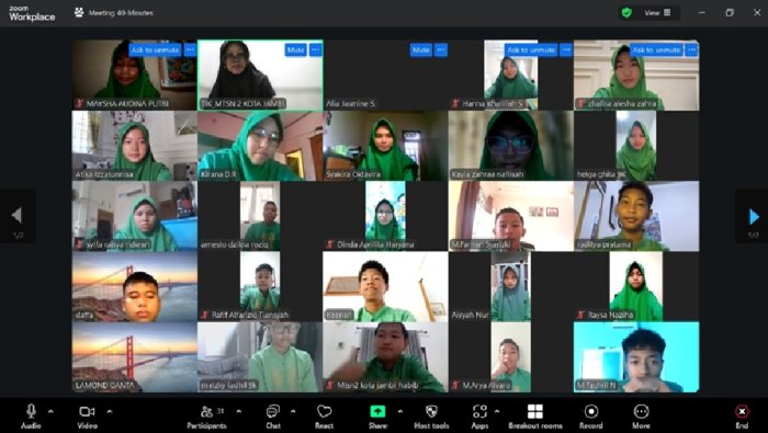 Kelas 9K MTsN 2 Kota Jambi Pelajari Logika Pemrograman Lewat PJJ