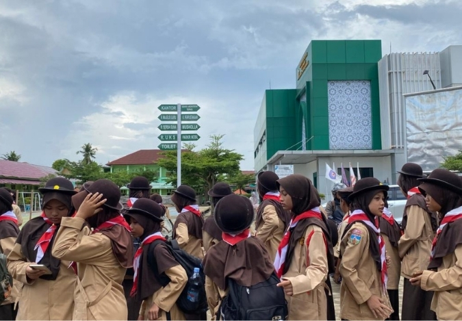 Suasana Ramai PTP: MTsN 2 Kota Jambi Sambut Kedatangan Tamu