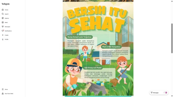 Bersih Itu Sehat, Peduli Itu Hebat: Pesan Digital Kelas 7I