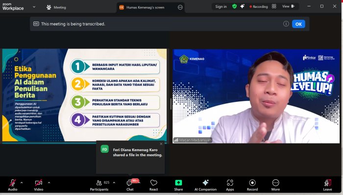 Humas Level Up 9: Kemenag Kupas Kaidah Jurnalistik dan Etika AI Humas Level Up 9: Kemenag Kupas Kaidah Jurnalistik dan Etika AI