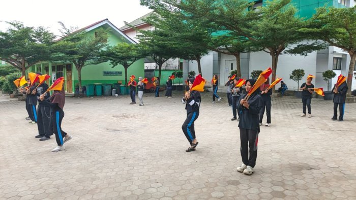 Hari Libur, Pramuka MTsN 2 Kota Jambi Mantapkan Latihan Jelang Tampil