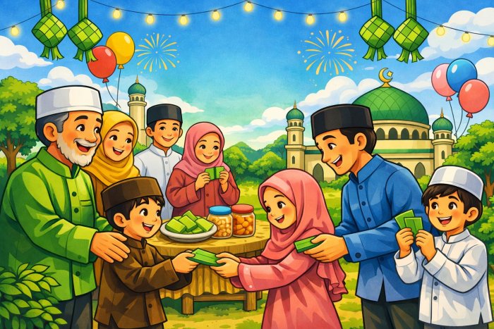 Makna dan Nilai Tradisi Salam Tempel Saat Idul Fitri