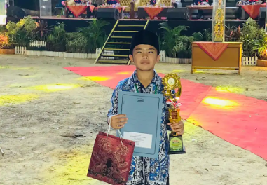 Muhammad Haikal Fadhli Zy Juara 1 Tilawah Anak-Anak di MTQ ke-29 Kecamatan Mestong
