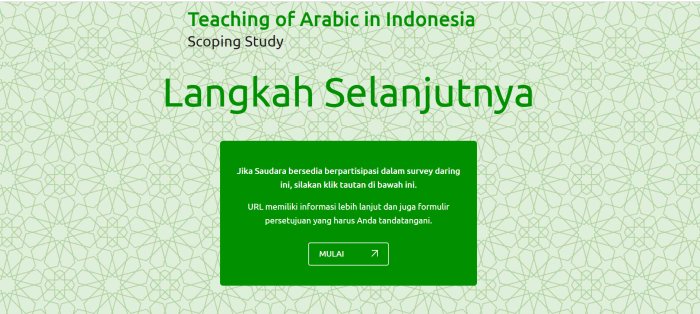 Wujudkan Standar Global: Guru Bahasa Arab Diimbau Berpartisipasi Aktif dalam Survei Nasional