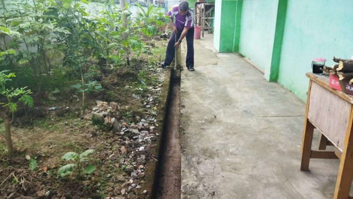 Tendik MTsN 2 Kota Jambi Sulap Lahan Kosong Jadi Kebun Produktif