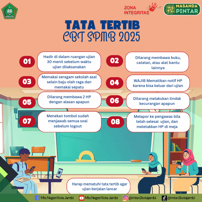 Info SPMB: Tata Tertib Saat CBT SPMB TA 2025/2026