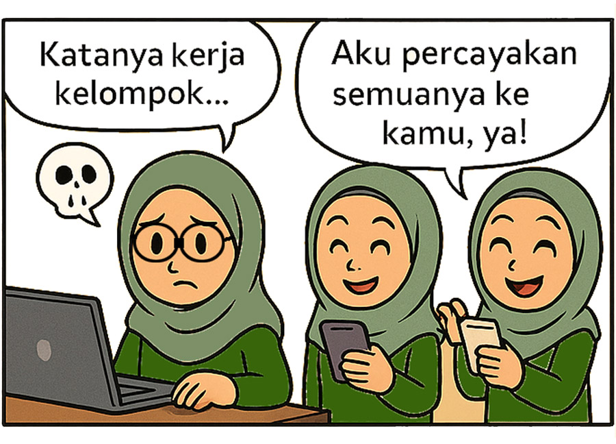 Komik Pintar: Kerja Kelompok = Kerja Sendiri