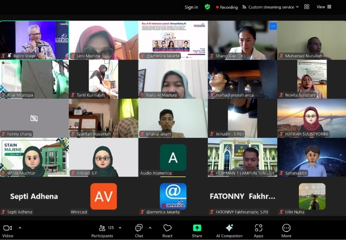 Guru MTsN 2 Kota Jambi Ikuti Day of AI Indonesia Secara Daring