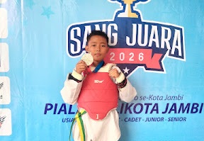 Fitra Ramadhan Sabet Juara 2 Kyorugi dalam Perebutan Piala Wali Kota