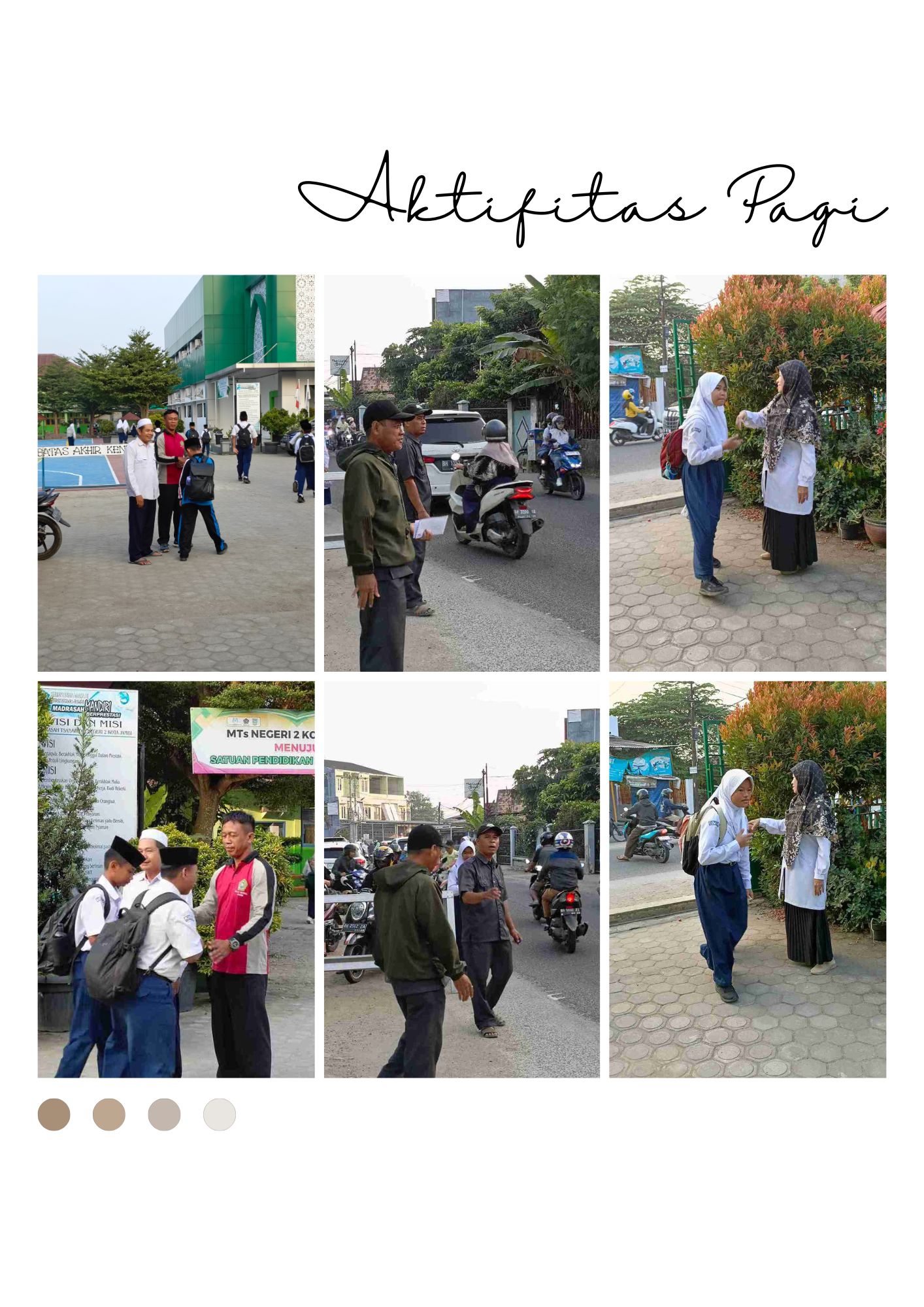 Aktifitas Pagi Selasa-Guru Piket bersama Satpam