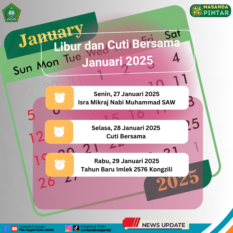 Infografis: Hari Libur Nasional Januari 2025 Berdasarkan SKB 3 Menteri