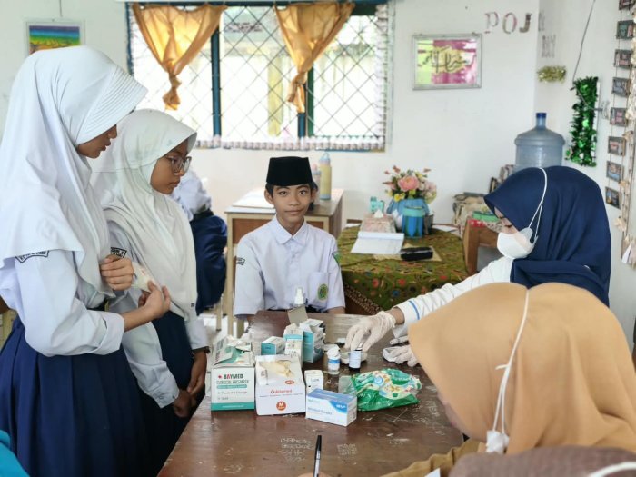 CKG Puskesmas Kebon Kopi di MTsN 2 Kota Jambi Mulai Bergulir