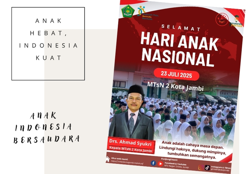 MTsN 2 Kota Jambi Suarakan Semangat Hari Anak Nasional 2025