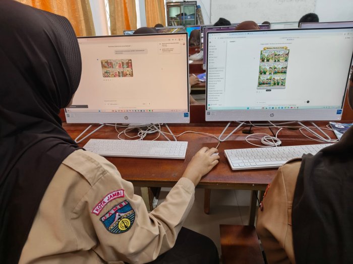 Teknologi Bertemu Literasi: Siswa 9I Buat Komik `Pentingnya Membaca` dengan AI