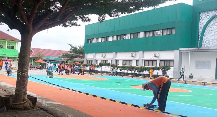Persiapan Tahun Ajaran Baru, MTsN 2 Kota Jambi Tata Lingkungan Madrasah