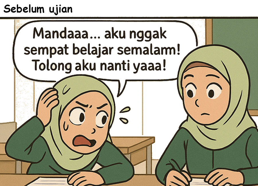 Komik Pintar: Ngasih Contekan â‰  Teman Baik