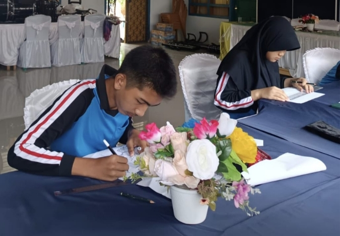 Tim Kaligrafi MTsN 2 Jambi Intensifkan Latihan Jelang Aksioma